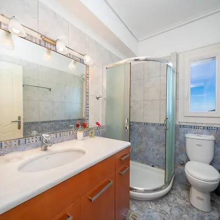 Private Gelia, With Panoramic 180 Degrees Sea View! 빌라 피스카던